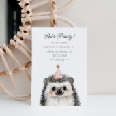 Igel Party Hat Woodland Geburtstag Einladung