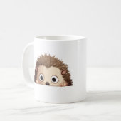 Igel Peeking Niedlich Adorable Funny Animal Cool Kaffeetasse (Vorderseite Links)