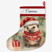 Igel Personalisiert Grosser Strumpf Großer Weihnachtsstrumpf (Rückseite)