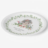 Igel Personalisierte Papiertafel Pappteller (Schrägansicht)