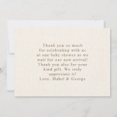 Igel Pilze Butterfly Babydusche Dankeskarte (Rückseite)