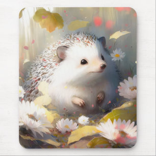 Igel Portrait Tiermalerei Wildlife Forest Mousepad