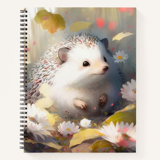 Igel Portrait Tiermalerei Wildlife Forest Notizblock (Vorderseite)