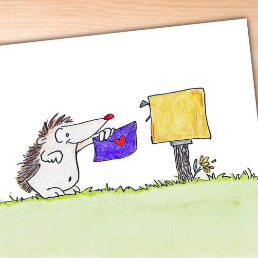 IGEL POST von Nicole Janes Postkarte