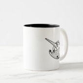 Igel-Poster-Stil Zweifarbige Tasse (VorderseiteRechts)