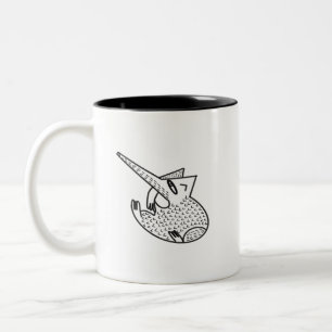 Igel-Poster-Stil Zweifarbige Tasse