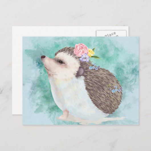 Igel Postkarte (Vorne/Hinten)