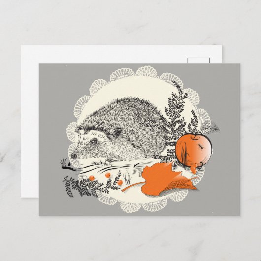 Igel Postkarte (Vorne/Hinten)