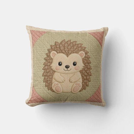 Igel-Quilt Kissen (Vorderseite)