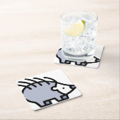 Igel Rechteckiger Pappuntersetzer (Vor Ort)