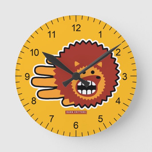 Igel Red Afro Funny Face Runde Wanduhr (Vorderseite)