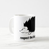 Igel - Respektiere den Igel Kaffeetasse (Vorderseite Links)