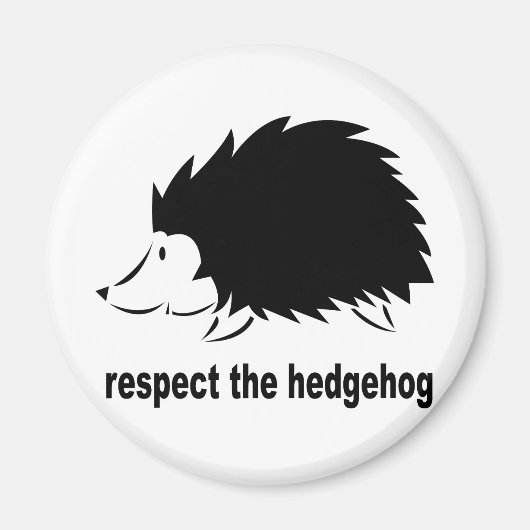 Igel - Respektiere den Igel Magnet (Vorne)