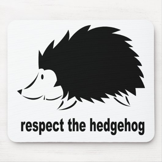 Igel - Respektiere den Igel Mousepad (Vorne)