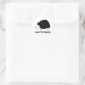 Igel - Respektiere den Igel Runder Aufkleber (Tasche)