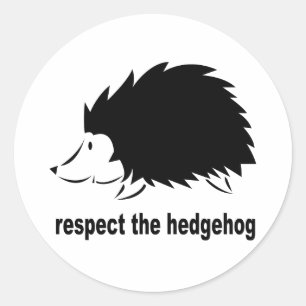 Igel - Respektiere den Igel Runder Aufkleber