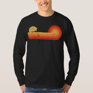 Igel Retro Vintage 60er 70er Sonnenuntergang Säuge T-Shirt