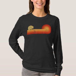 Igel Retro Vintage 60er 70er Sonnenuntergang Säuge T-Shirt