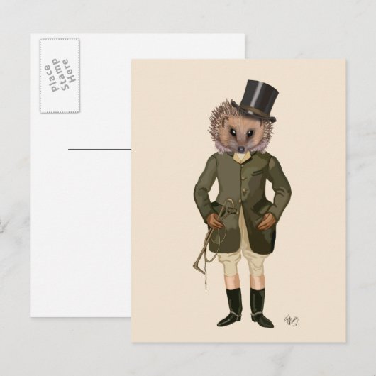 Igel Rider 2 Postkarte (Vorne/Hinten)