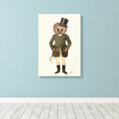 Igel Rider Full Leinwanddruck (Insitu (Holzboden))