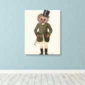 Igel Rider Full Leinwanddruck (Insitu (Holzboden))