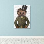 Igel Rider Portrait Leinwanddruck (Insitu (Holzboden))