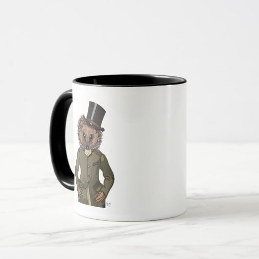 Igel Rider Portrait Tasse (Vorderseite Links)
