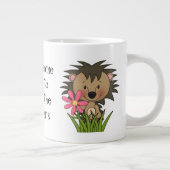 Igel riecht die Blume Jumbo-Tasse (Rechts)