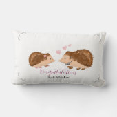 Igel romantische Hochzeit oder Verlobung Lendenkissen (Rückseite)