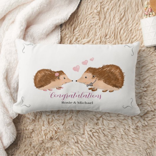 Igel romantische Hochzeit oder Verlobung Lendenkissen (Decke)