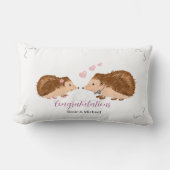 Igel romantische Hochzeit oder Verlobung Lendenkissen (Vorderseite)