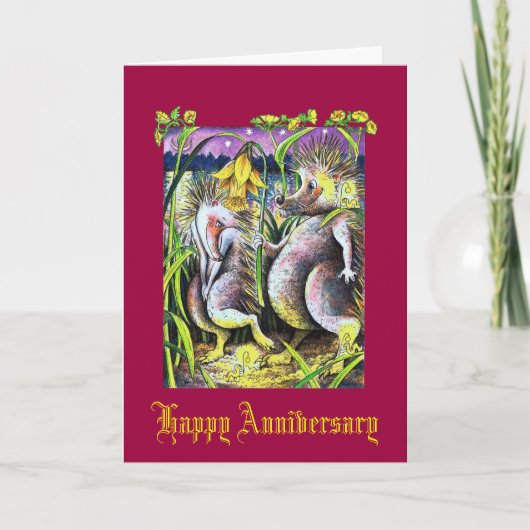 Igel Ruby Wedding Card Karte (Vorderseite)