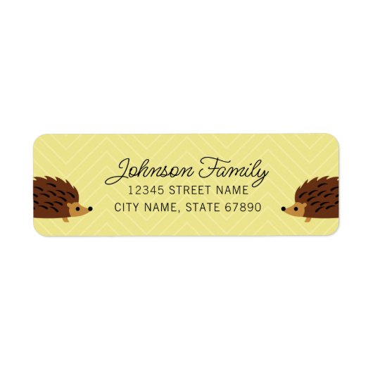 Igel Rücksendeadressen-Aufkleber (Vorne)