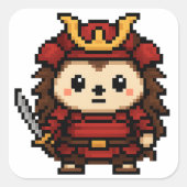 Igel Samurai Aufkleber (Vorderseite)