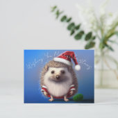 Igel Santa Claus Postcard Postkarte (Stehend Vorderseite)