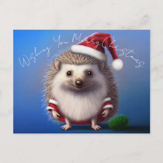 Igel Santa Claus Postcard Postkarte (Vorderseite)