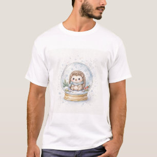 Igel-Schneekugel Weihnachten T-Shirt
