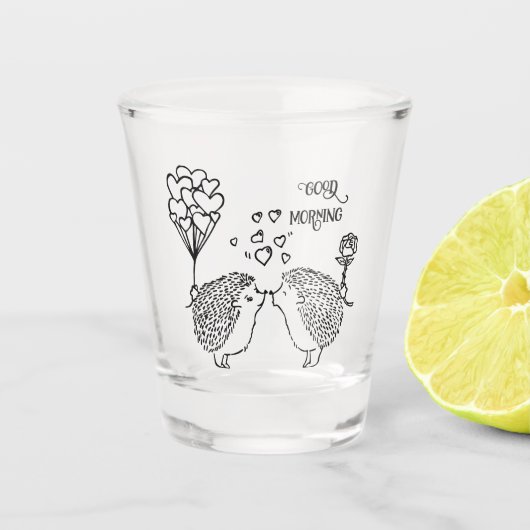 Igel Shotglas Schnapsglas (Vorderseite)