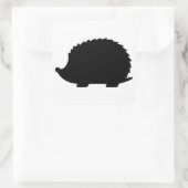 Igel Silhouette Quadratischer Aufkleber (Tasche)