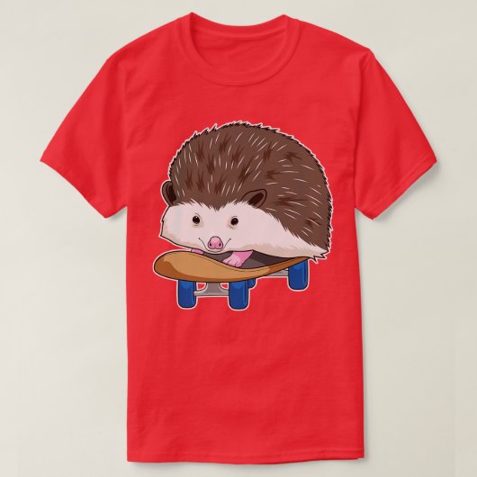 Igel Skater Skateboard T-Shirt (Design vorne)