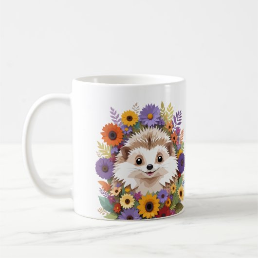 Igel spielerisch Adorable Fun Tierfarben Cool Kaffeetasse (Links)