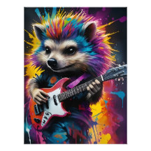 Igel spielt Gitarre, Rockgraffiti