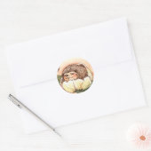 Igel Spring Blume Baby Runder Aufkleber (Umschlag)