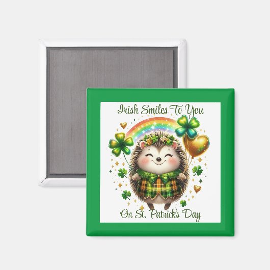 Igel St. Patrick's Day Magnet (Vorderseite/Rückseite)