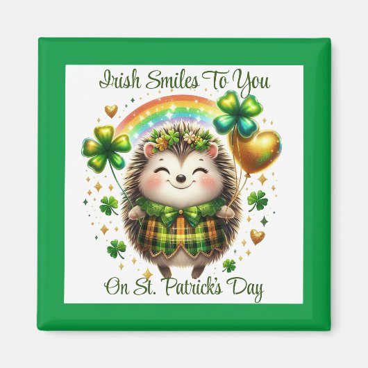 Igel St. Patrick's Day Magnet (Vorne)