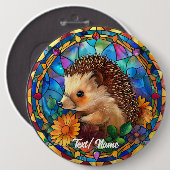 Igel Stain Glass Design Button (Vorne & Hinten)