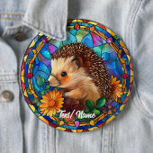 Igel Stain Glass Design Button (Beispiel)