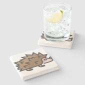 Igel Steinuntersetzer (Seitenansicht)