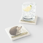Igel Steinuntersetzer (Seitenansicht)