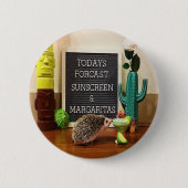 Igel Sunscreen und Margaritas Button (Vorderseite)